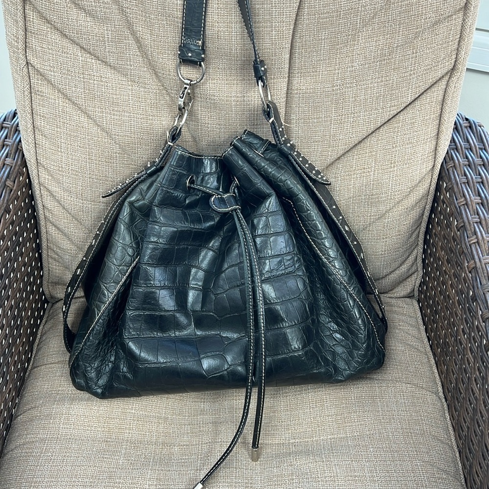 Donald J Pliner leather shoulder bag